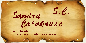 Sandra Čolaković vizit kartica